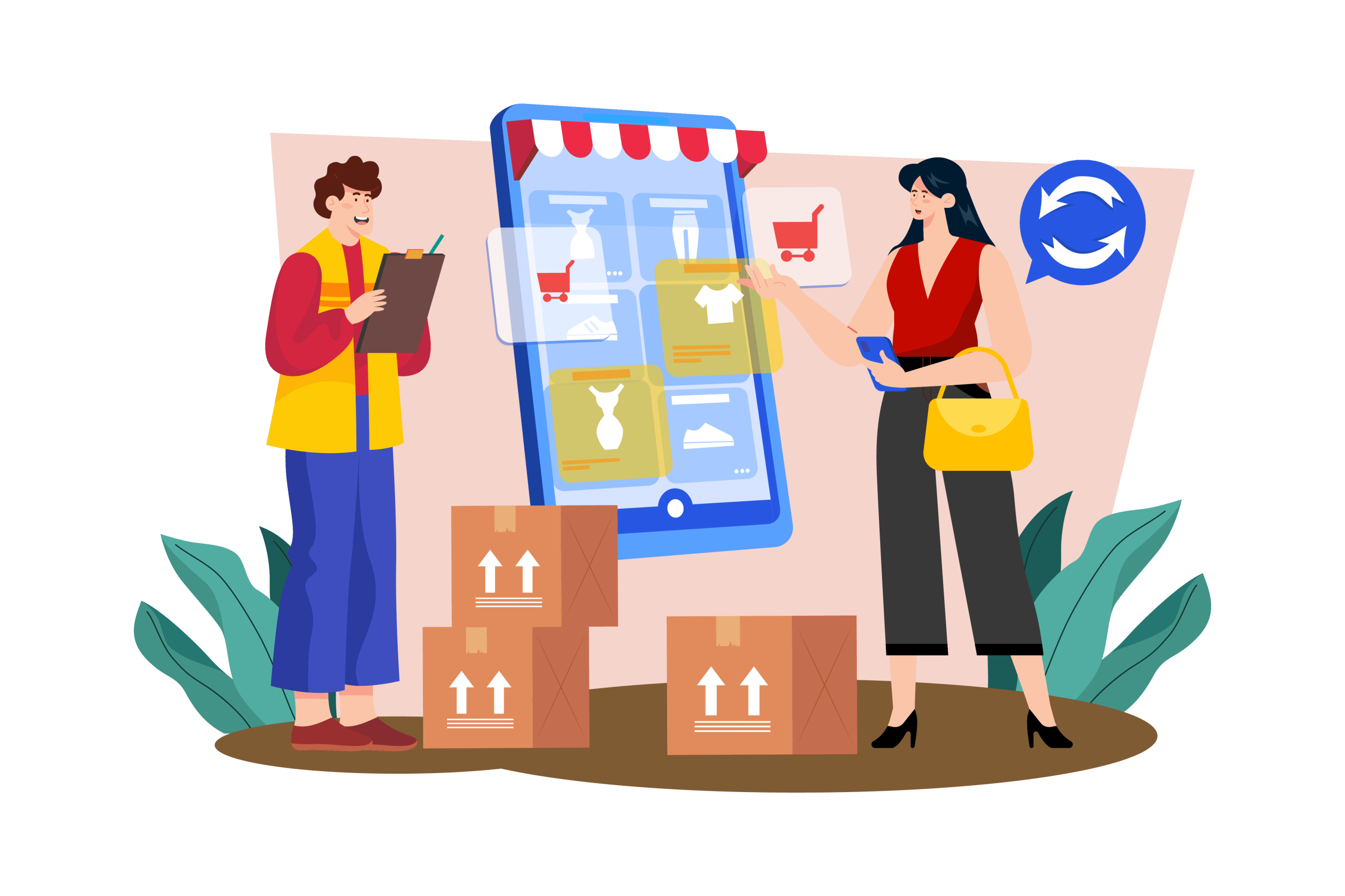 Cartoon of shopping survey