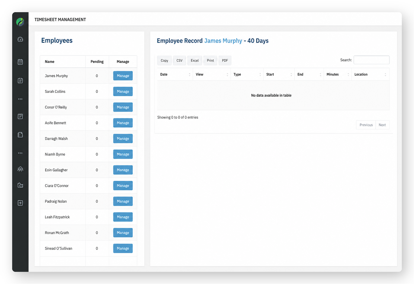 ESIRE employee record and payroll module